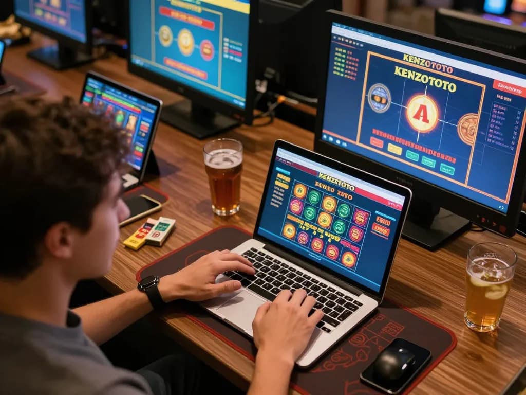 Pandangan sesi permainan judi online KENZOTOTO yang menyoroti keterlibatan pengguna dan gameplay strategis.
