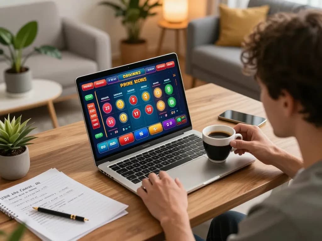 TG88 players exploring exciting online games in a cozy home setting while managing their bets strategically.