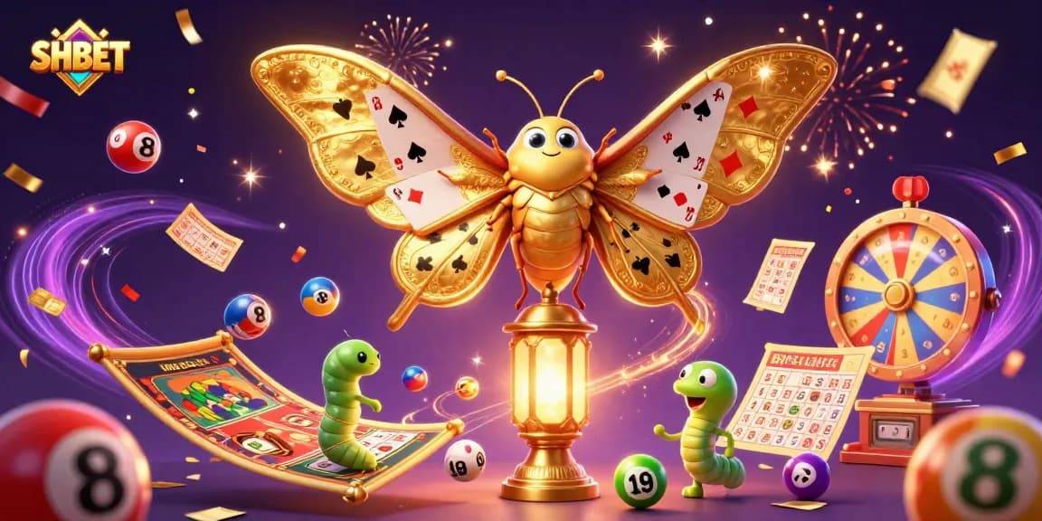Engage in thrilling gameplay at SHBET as vibrant lottery balls bounce energetically amid festive casino elements.