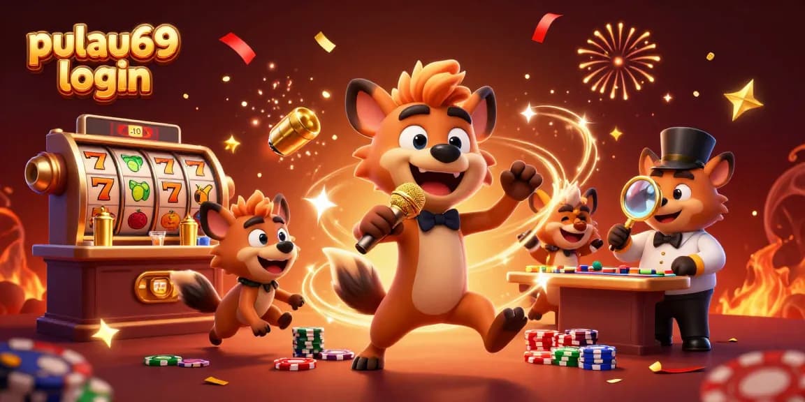 Join the fun at pulau69 login with lively hyenas at a casino club, thrilling games, and a dynamic atmosphere.