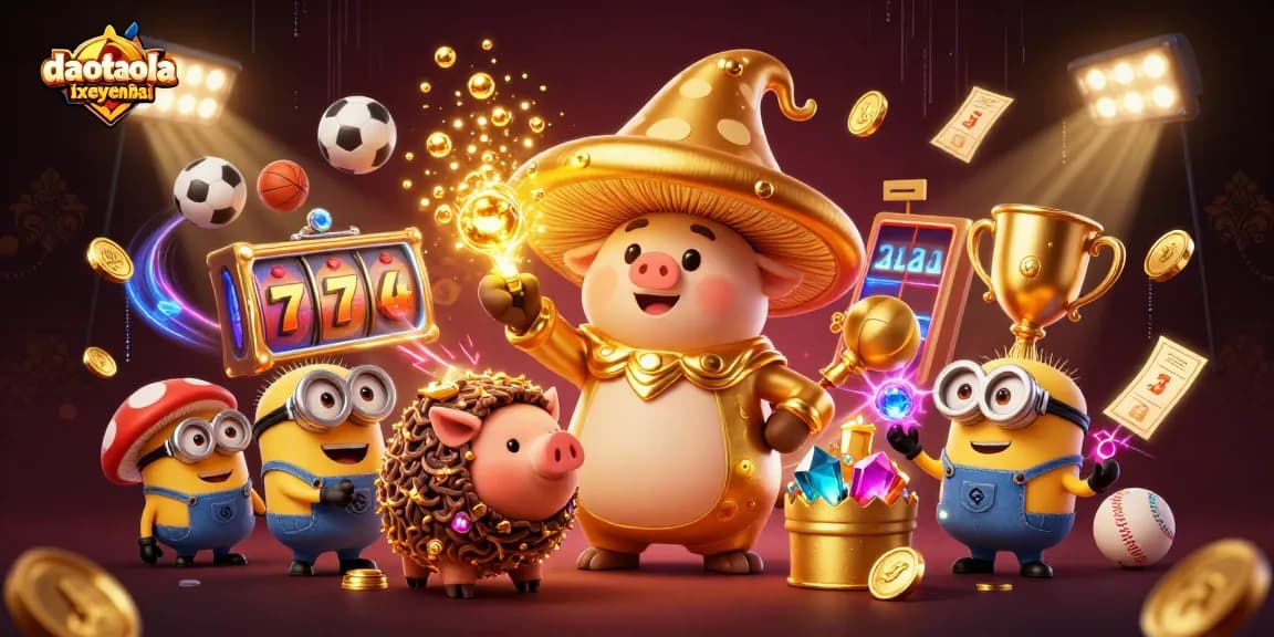 Engage with daotaolaixeyenbai's immersive 3D casino adventure featuring vibrant characters and dynamic gaming elements.