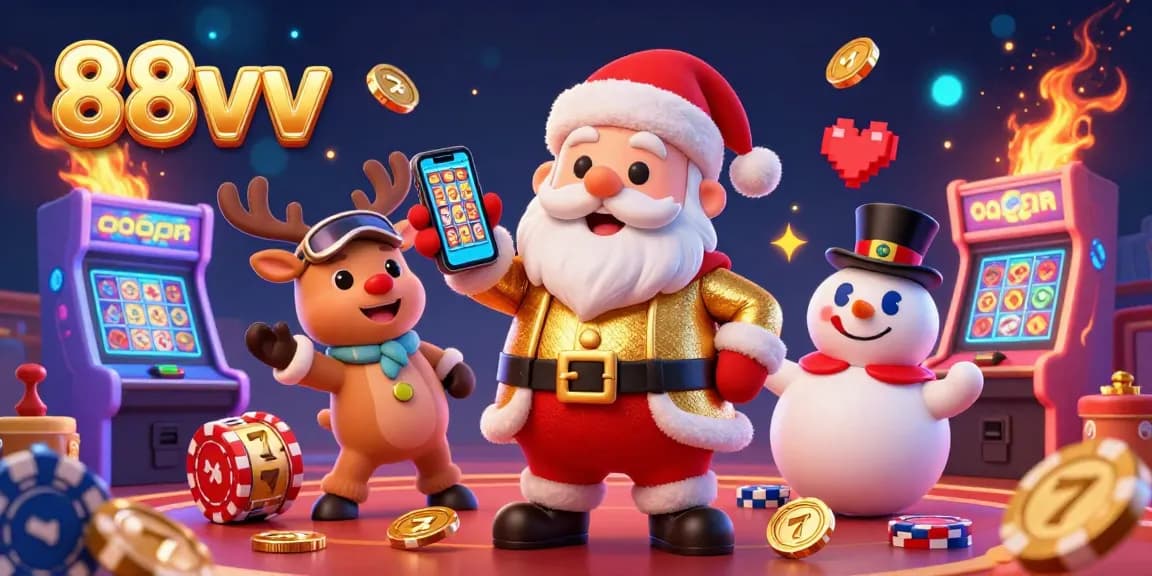 Join Santa and friends at 88vv to spin the jackpot slots and win exciting prizes!