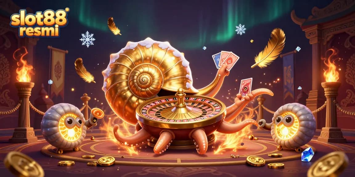Spin the reels of slot88 resmi with the ancient nautilus and golden tokens swirling around.