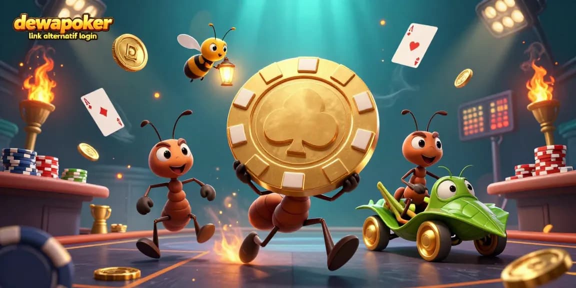 Experience thrilling poker moments with dewapoker link alternatif login in a dynamic heist-themed 3D scene.