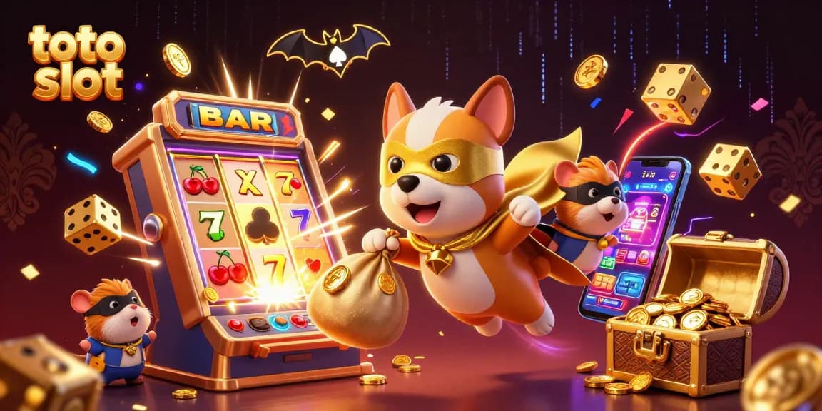Experience the thrill of toto slot with dynamic cartoon characters and vibrant jackpot elements.