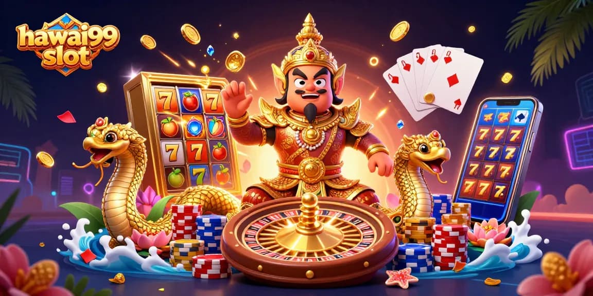Experience thrilling gameplay with hawai99 slot, featuring vibrant characters and dynamic casino elements.