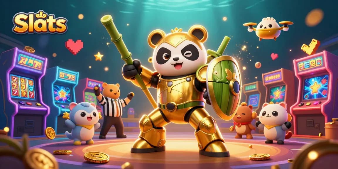 Spin the exciting Slots within the lively casino scene featuring dynamic elements and vibrant characters!