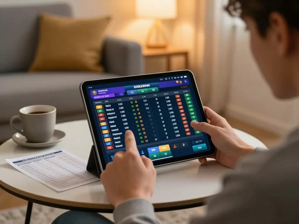 Experience real-time sports betting with nano banana flash on user-friendly tablet interface.