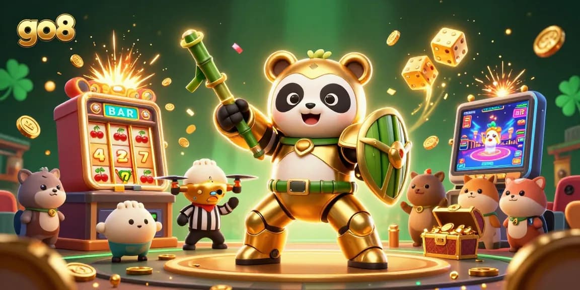 Experience thrilling gameplay with go8 in a vibrant casino scene filled with adventures and jackpots.