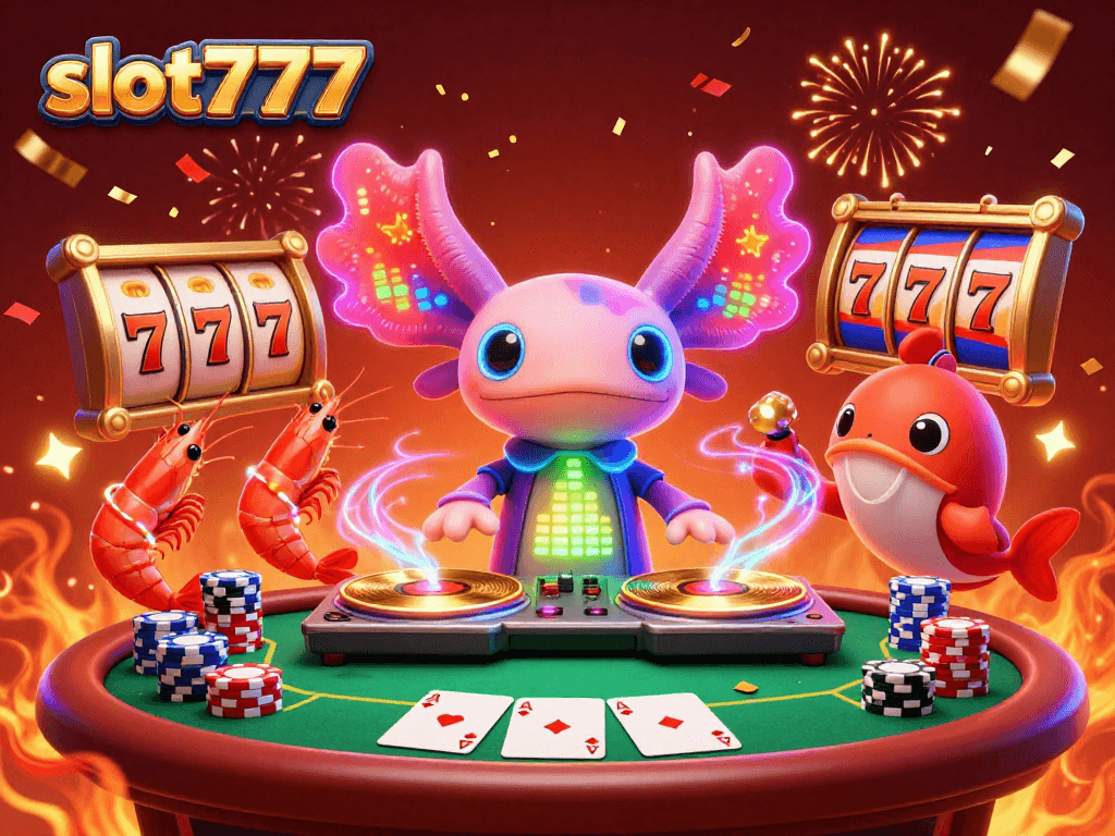 Spin the slot777 reels and enjoy thrilling jackpots with vibrant characters at this neon casino.