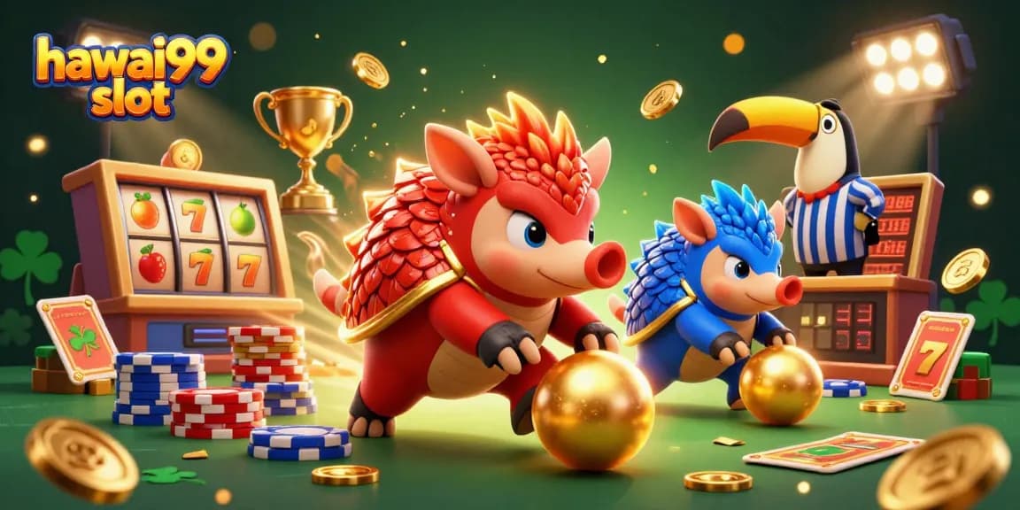 Experience the excitement of the hawai99 slot with rival pangolins and dynamic casino elements.