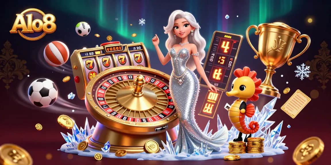 Alo8 offers thrilling slots with stunning visuals and engaging gameplay amidst sparkling casino elements.