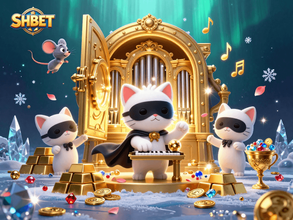SHBET captivates players with a 3D casino scene full of golden treasures and mystical characters.