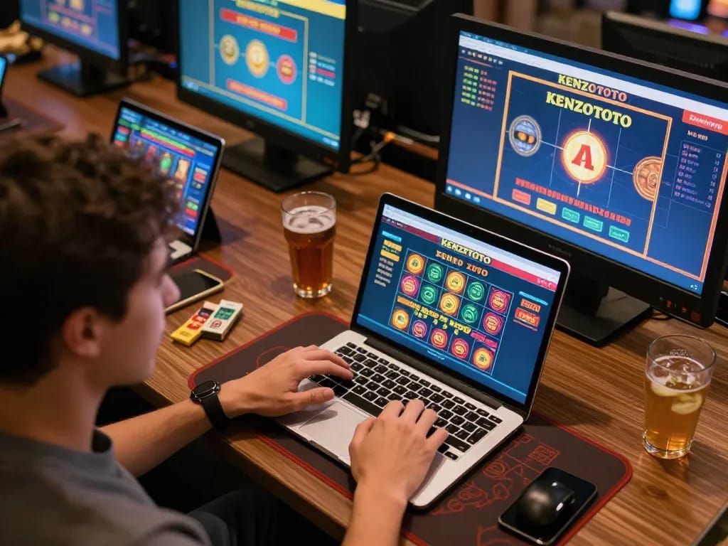 Pandangan sesi permainan judi online KENZOTOTO yang menyoroti keterlibatan pengguna dan gameplay strategis.