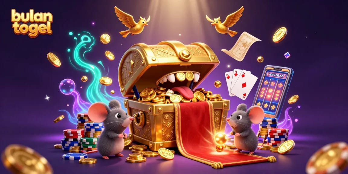 Permainan bulan togel yang menarik dengan karakter harta karun dan efek performa yang memukau.