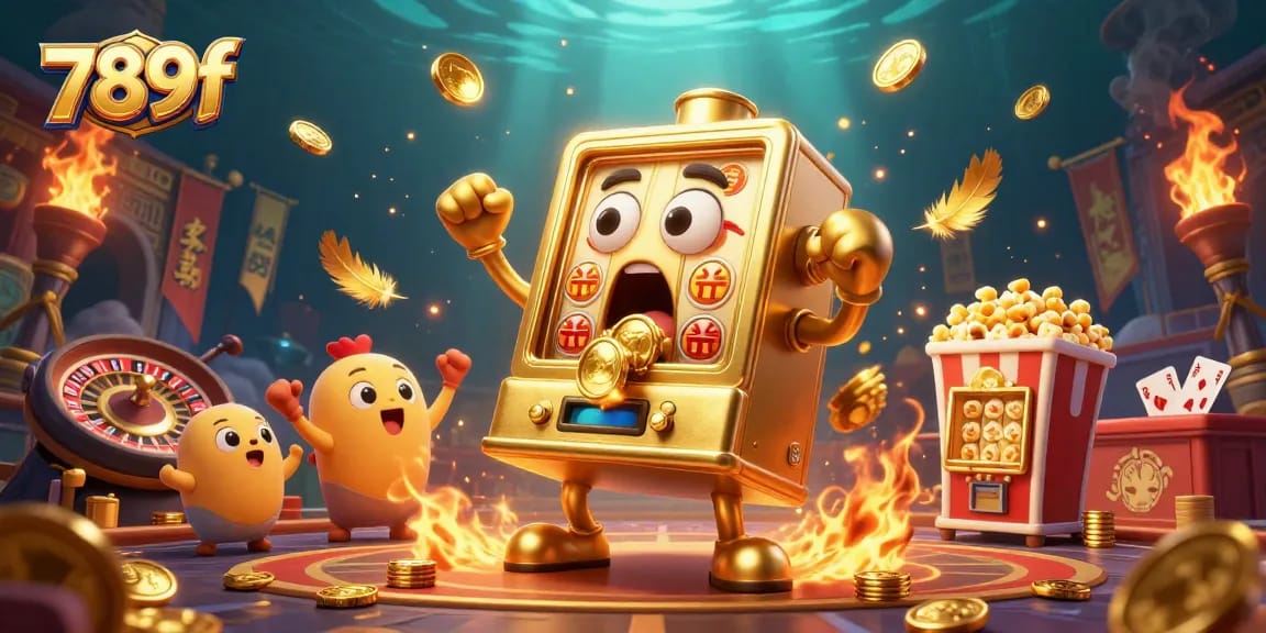 Engage in thrilling gaming experiences at 789f's lively casino environment with winners celebrating jackpots.