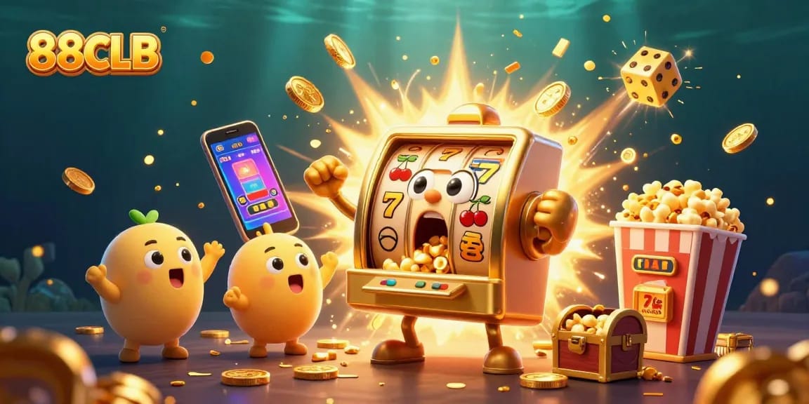 Celebrate a jackpot win with 88CLB's vibrant and immersive casino scene.