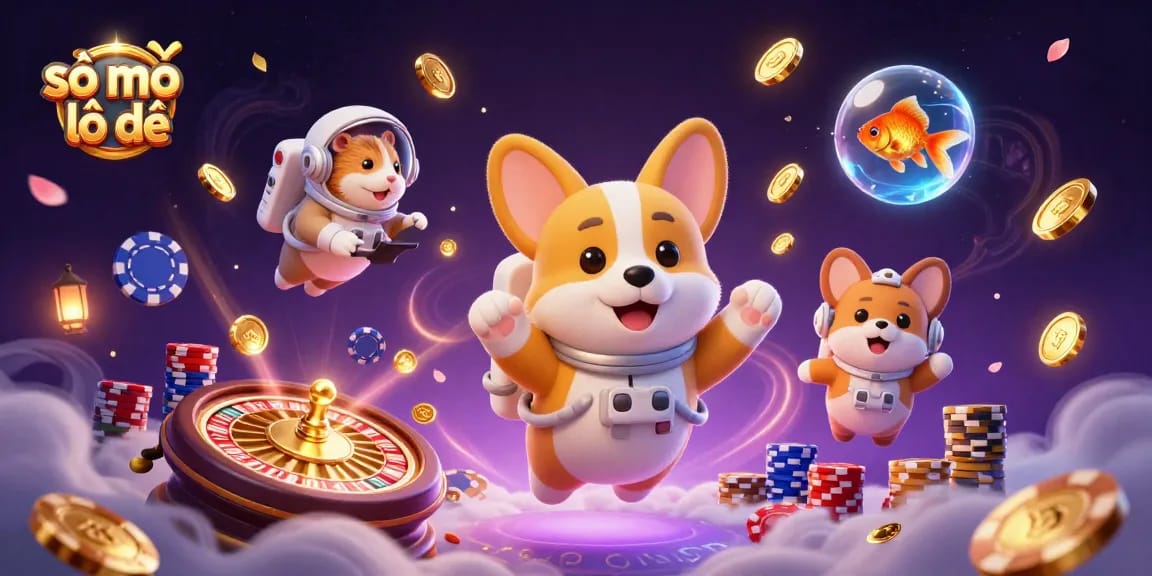 Experience sổ mơ lô đề in this vibrant and dynamic casino-themed 3D illustration.