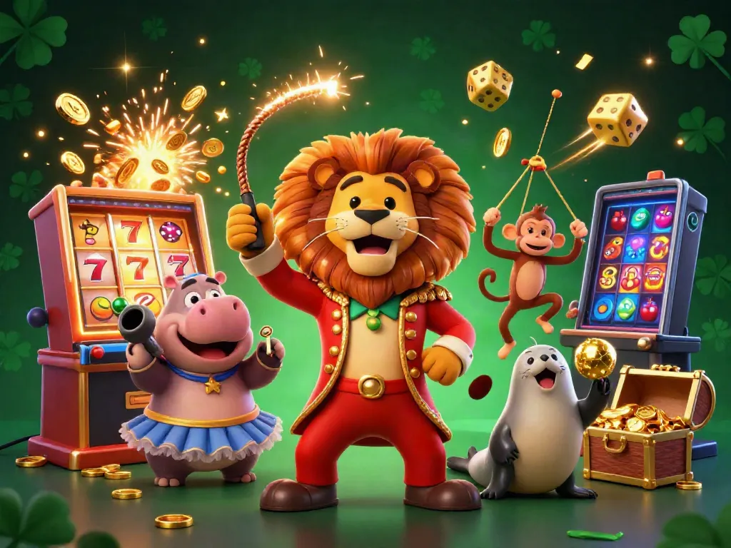 Experience สล็อตเว็บตรง excitement with animated casino characters amid gold-filled jackpots and vibrant elements.
