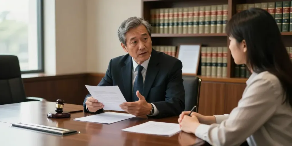 DUI attorney Cobb County Georgia consulting with a client in a professional legal office, showcasing expertise in DUI defense.