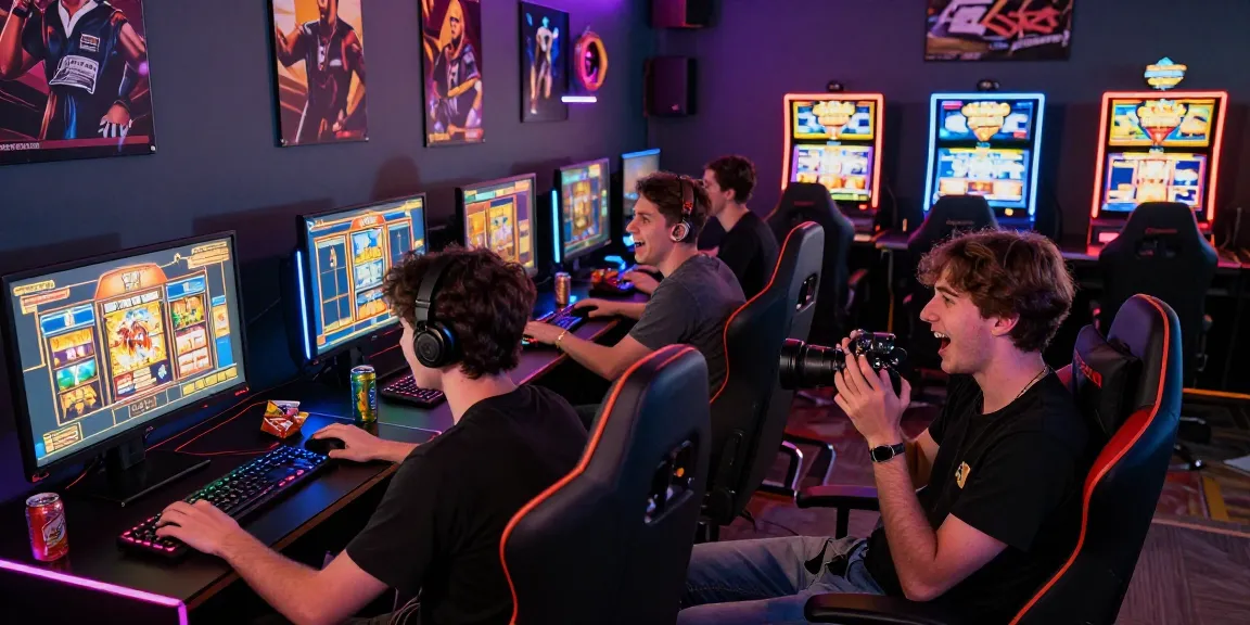 slot7000 gaming lounge with vibrant atmosphere and engaging slot machines