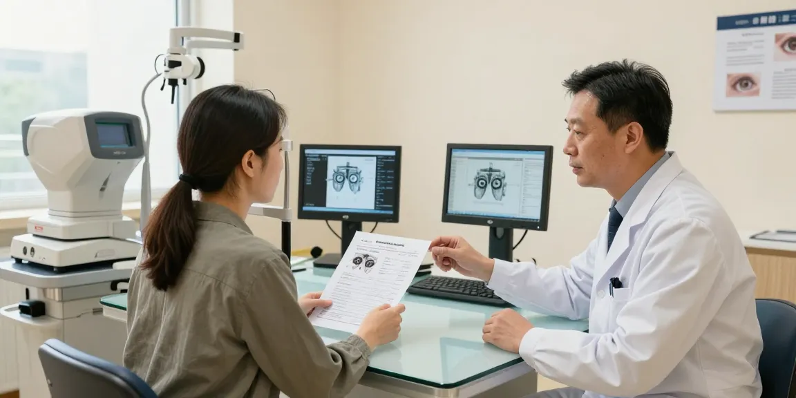 Ophthalmologist consulting with patient at SNU Eye Clinic, showcasing advanced eye care options.