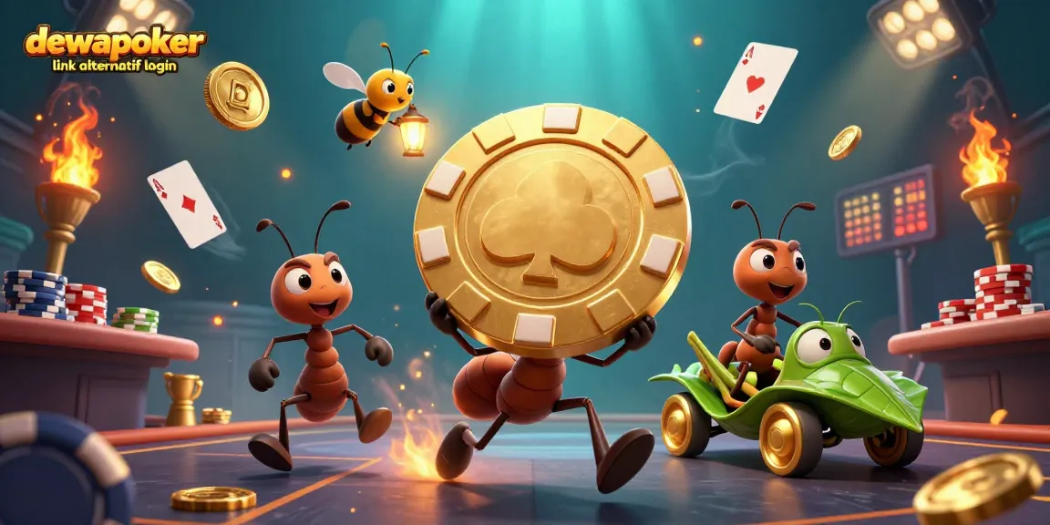 Experience thrilling poker moments with dewapoker link alternatif login in a dynamic heist-themed 3D scene.