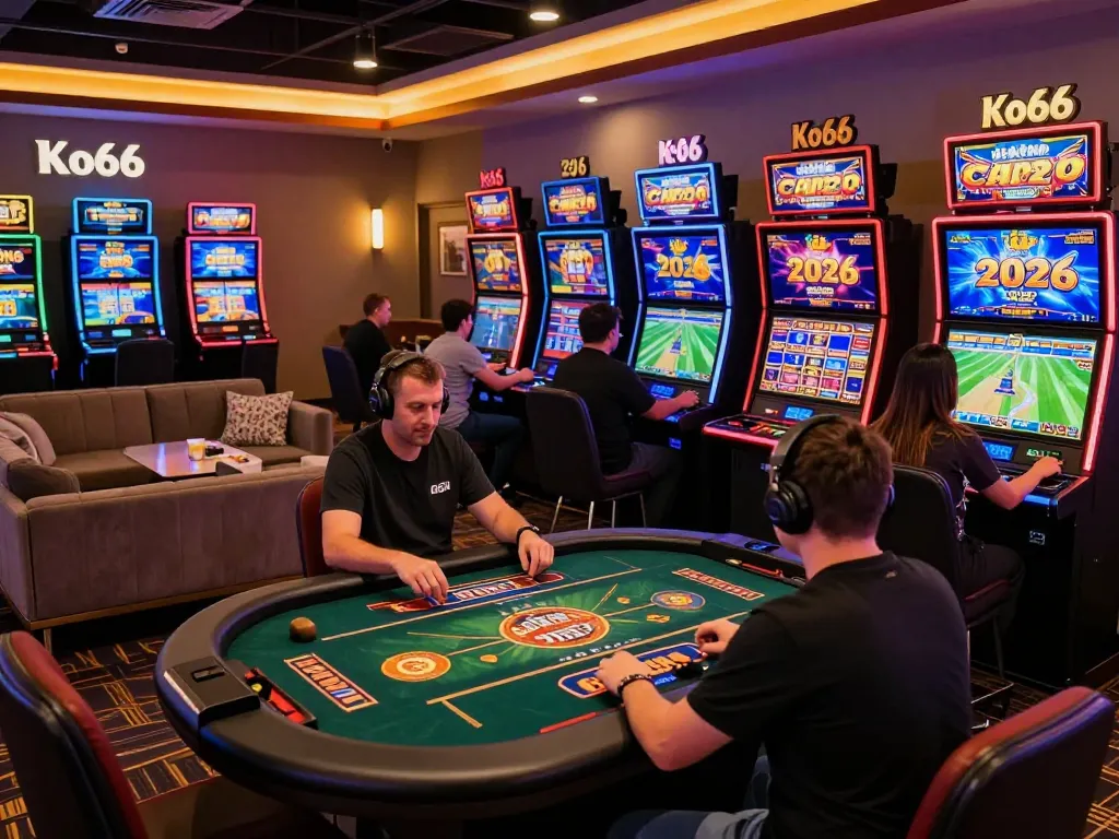 Players enjoying live casino games at Ko66 with vibrant colors and dynamic promotions for 2026.