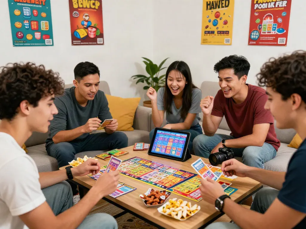 Toto togel dalam suasana bermain lotere yang penuh warna dan kegembiraan.