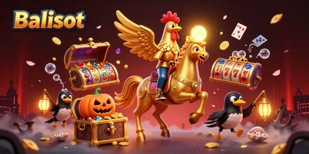 Experience the excitement of Balislot with vibrant casino characters and dynamic slot elements