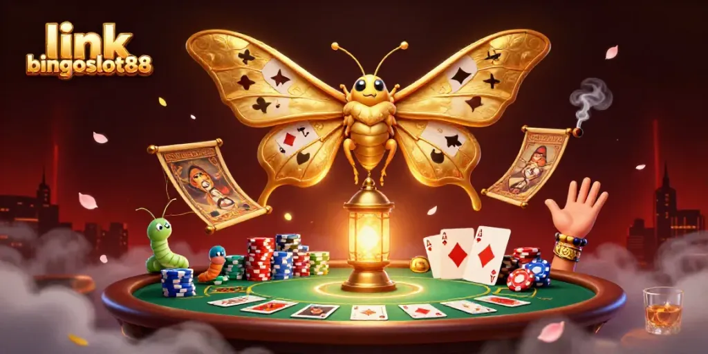 Menangkan di link bingoslot88 dengan ilustrasi kasino yang semarak dan penuh warna.