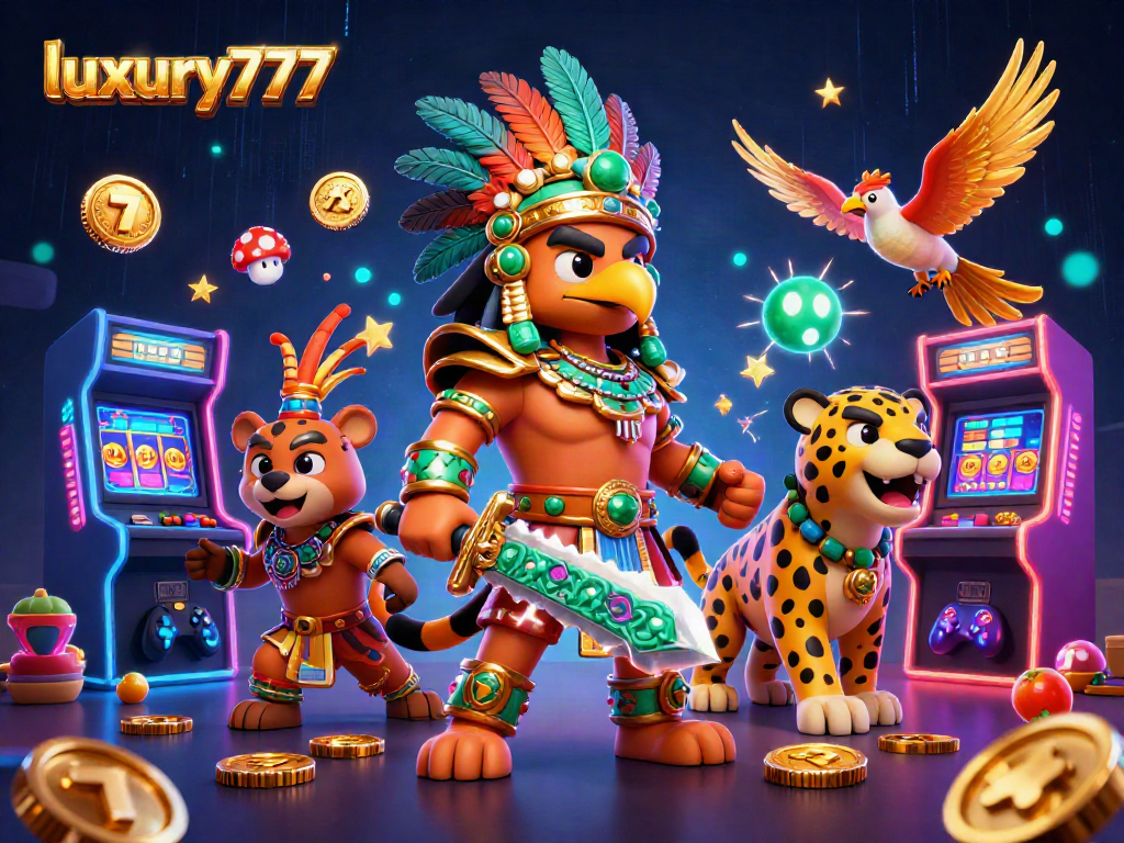 Luxury777 memicu jackpot dengan simbol slot dan efek neon yang menakjubkan.