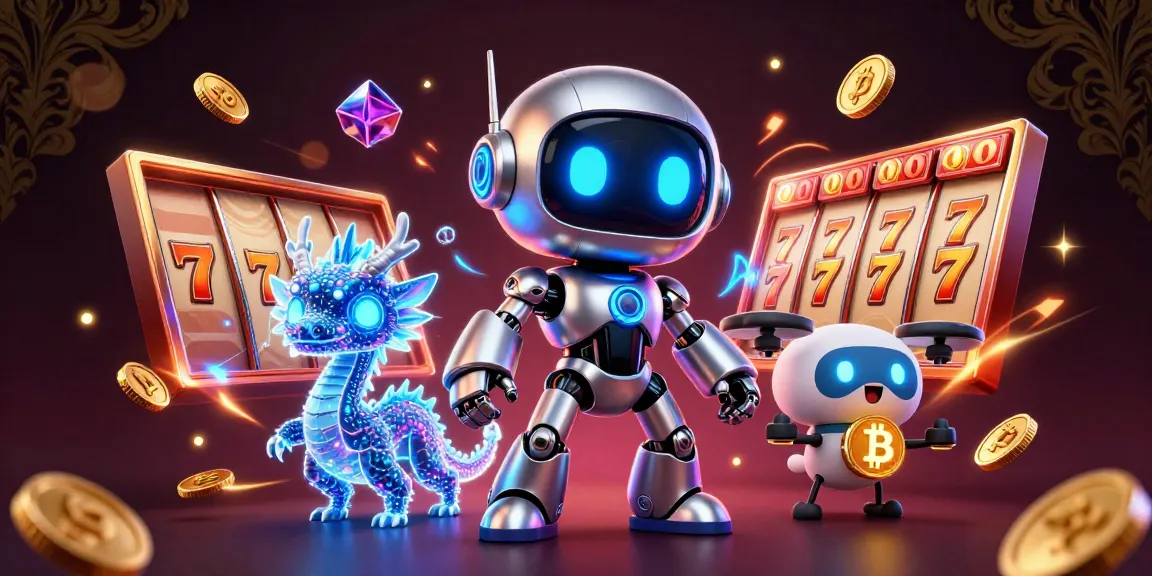 Engage with cornbreadiowa's dynamic slot action featuring a chrome robot mascot and holographic dragon.