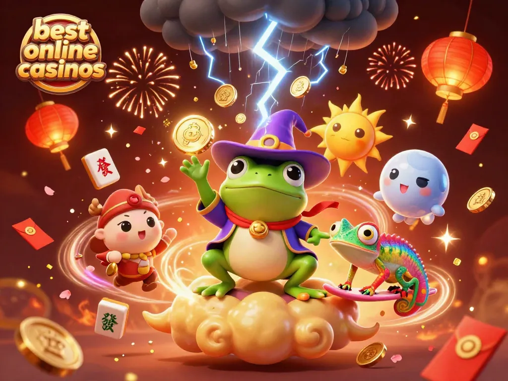 Engaging 3D scene showcasing the best online casinos with vibrant characters and casino elements.