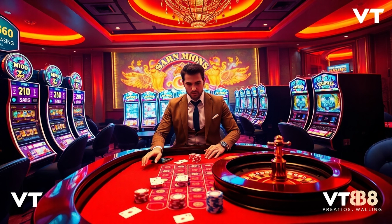 Engage in thrilling roulette action at VT 88 casino with vibrant colors and professional ambiance.